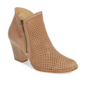 PAUL GREEN Bonzai Perforated Tan Leather Booties Shoes AU 6.5 / US 9 EUC